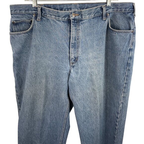 Lands End Jeans Square Rigger Mens 42 X 30 Traditional Fit Medium Wash Denim - Picture 3 of 8